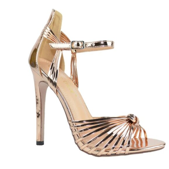 Aquarius Brand Shoes - Metallic Rose Gold High Heels